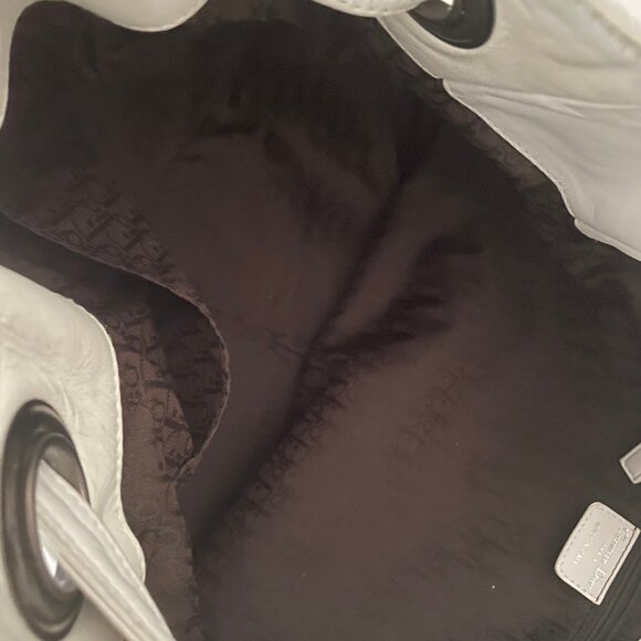 Christian Dior Lady Dior Canage Shoulder Bag Lamb Skin White Auth - Pre-owned - Picture 3 of 9